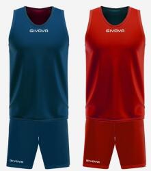 Givova KIT DOUBLE IN MESH kosárlabda szett kék-piros 3XS