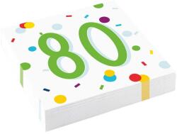 BWH|Javoli 80-as Konfetti Mintás Parti Szalvéta-33 cm x 33 cm, 16 db-os (a9906881)