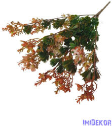  Virágos műzöld díszítő csokor 37cm 3109 - Narancs