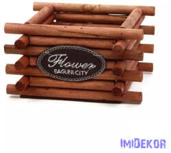  Fadarabos láda 16x16x9cm - Barna