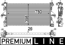 MAHLE Radiator, racire motor MAHLE BEHR *** PREMIUM LINE *** CR 808 000P (CR 808 000P)