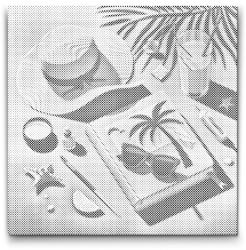  PontPöttyöző - Pop art - Nyári alapvetők Méret: 50x50cm, Keretezés: Keret nélkül (csak a vászon), Szín: Zöld