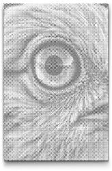  PontPöttyöző - Madárszem Méret: 40x60cm, Keretezés: Kartonlemezen, Szín: Kék