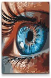  Festés számok szerint - Égszínkék szem Méret: 40x60cm, Keretezés: Kartonlemezen