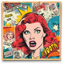  Festés számok szerint - Pop art - Nő Méret: 50x50cm, Keretezés: Műanyagtáblával
