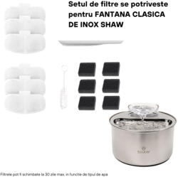  SHAW SHAW Clasic 9, filtre fântână, argintiu, 6buc