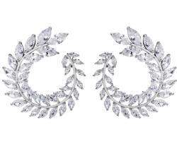 Borealy Cercei Zirconia Diamonds Leaf Olive (ST2001)