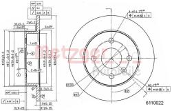 Metzger Autoteile Disc frana METZGER AUTOTEILE 6110022 (6110022)