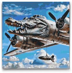  Festés számok szerint - Bombardiro Crocodillo Méret: 50x50cm, Keretezés: Keret nélkül (csak a vászon)
