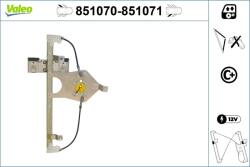 VALEO Mecanism actionare geam VALEO 851070 (851070)