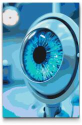  Festés számok szerint - Robot szem Méret: 40x60cm, Keretezés: Kartonlemezen