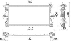 MAHLE Radiator, racire motor MAHLE BEHR *** PREMIUM LINE *** CR 2638 000P (CR 2638 000P)