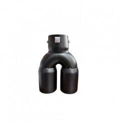 ALM Ornament toba inox dublu negru mat 76mm (ALM 160825-8)