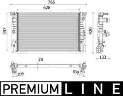 MAHLE Radiator, racire motor MAHLE BEHR *** PREMIUM LINE *** CR 2223 000P (CR 2223 000P)