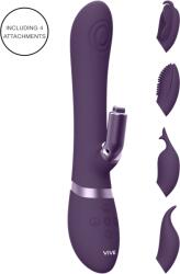 VIVE Etsu - Stimulator G-punct cu valuri pulsatorii și vibrator pentru clitoris - Mov Vibrator