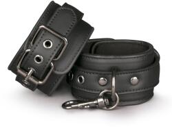 EasyToys FETISH COLLECTION Cătușe negre din piele ecologică