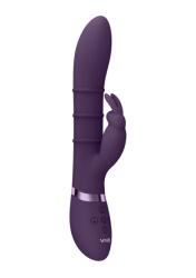 VIVE Vibrator Sora - Vibrator pentru punctul G cu vibrator de iepuraș și inele de stimulare mobile - Mov Vibrator