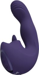 VIVE Yumi - Jucărie vibratoare cu mișcare de deget și stimulator de limbă pâlpâitor - Mov Vibrator