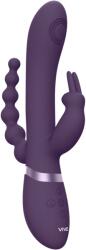 VIVE Rini - Vibrator cu undă de puls pentru penetrare dublă - Mov Vibrator