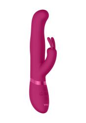 VIVE Izara - Vibrator iepuraș cu mărgele rotative - Roz Vibrator