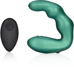 Ouch! Masaj pentru prostată cu vibrații și ușoară curbură - Verde Metalizat