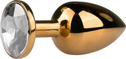 EasyToys Dildo anal Easytoys Metal No. 1 cu con alb auriu 2, 5 cm
