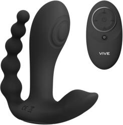 VIVE Kata - Vibrator cu unde pulsante pentru penetrare dublă - Negru Vibrator