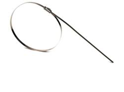 TOYA Coliere metalice autoblocante din inox 4.6 mm SET 100 BUCATI (70564)