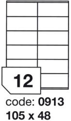  Matt Univerzális Papír Öntapadós Etikett Címke 12 db 105x48 mm / A4 íven (100 ív) (ORE-00913)