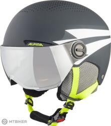 Alpina Cască copii ALPINA ZUPO VISOR Q-LITE, charcoal/neon matt (M (51-55 cm))
