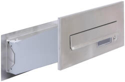 KĽUČKA S5T cutie poștală pentru zidit RAL9006 + inox Oțel inoxidabil (2226K22382)