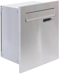  S10T cutie poștală pentru garduri zidite RAL9006 + inox Oțel inoxidabil (2223K22384)