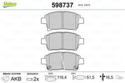 VALEO set placute frana, frana disc VALEO 598737 (598737)