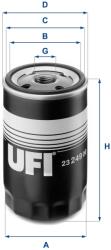 UFI Filtru ulei UFI 23.249. 00 (23.249.00) - automobilus