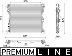 MAHLE Radiator, racire motor MAHLE BEHR *** PREMIUM LINE *** CR 2599 000P (CR 2599 000P)