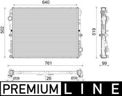 MAHLE Radiator, racire motor MAHLE BEHR *** PREMIUM LINE *** CR 2604 000P (CR 2604 000P)