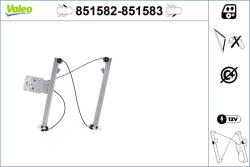 VALEO Mecanism actionare geam VALEO 851582 (851582)