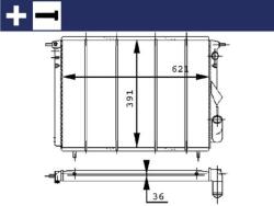 MAHLE Radiator, racire motor MAHLE BEHR CR 452 000S (CR 452 000S)
