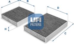 UFI Filtru, aer habitaclu UFI 54.164. 00 (54.164.00)