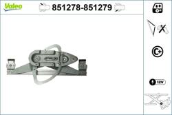 VALEO Mecanism actionare geam VALEO 851278 (851278)