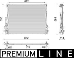 MAHLE Radiator, racire motor MAHLE BEHR *** PREMIUM LINE *** CR 2607 000P (CR 2607 000P)