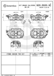 BREMBO Etrier frana BREMBO PRIME - Caliper - Stylema 920D02093 (920D02093)