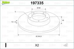 VALEO Disc frana VALEO 197335 (197335)