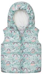Minoti Lányok nejlon Puffa mellény mikrofleece béléssel, Minoti, 12GILET 18, kék - 80/86 | 12-18m méret