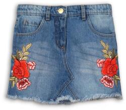 Minoti Szoknya lányok farmer hímzéssel, minoti, hasznosság 11, kék - 98/104 | 3/4év méret