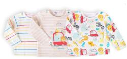 Minoti Csecsemő póló hosszú ujjú 3pack, minoti, autó 8, fehér - 56/62 | 0-3m méret