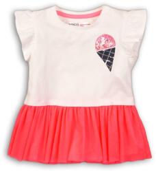 Minoti Lányok rövid ujjú tunika, Minoti, Hut 8, fehér - 68/80 | 6-12m méret