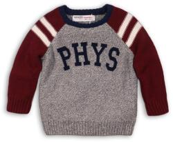 Minoti Pulóver fiúk kontrasztos ujjával, minoti, allstar 6, szürke - 68/80 | 6-12m méret