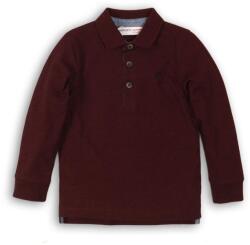 Minoti Póló fiúk polo pamut hosszú ujjú, minoti, fél 3, burgundia - 68/80 | 6-12m méret