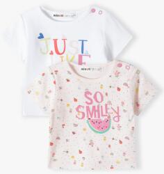 Minoti Rövid ujjú baba póló 2csomag, Minoti, tulip 2, Lányok - 68/74 | 6-9m méret
